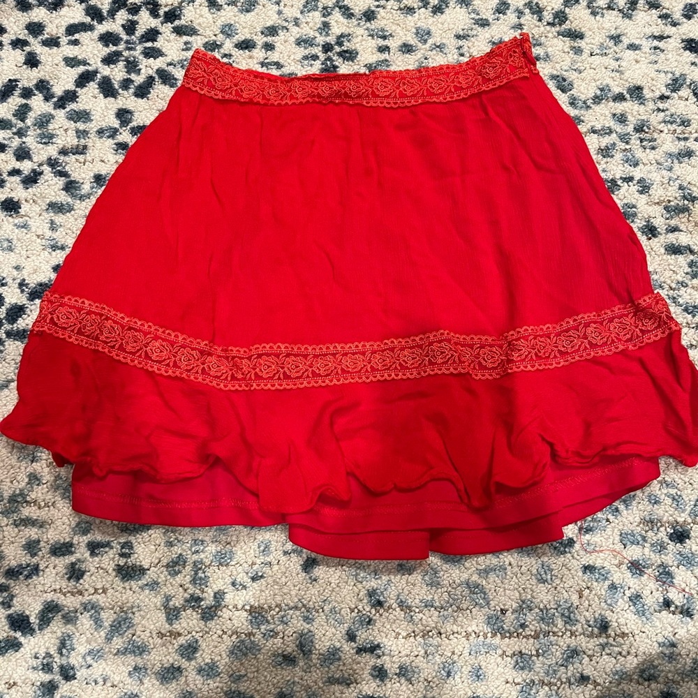 Emory Park Red Mini Skirt